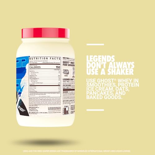 GHOST Whey Protein Powder, Oreo - 2LB Tub, 25G of Protein - Cookies & Cream Flavored GHOST buy supplements canada