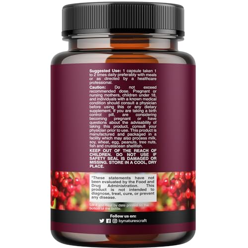 Kidney Support Cranberry Pills for Women and Men - High Strength Kidney Cleanse Detox Natures Craft buy supplements canada