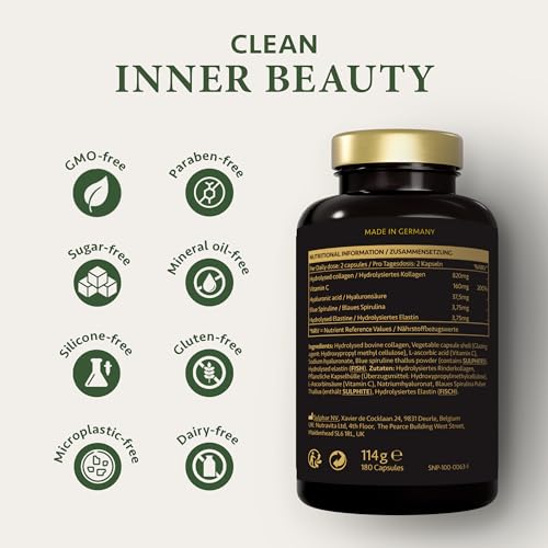 Collagen Capsules 820mg - 180 High Strength Capsules (3 Months Supply) SatinNaturel buy supplements canada