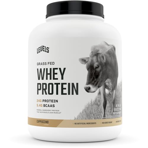 Levels Grass Fed 100% Whey Protein, No Hormones, Cappuccino, 5LB Levels Nutrition buy supplements canada