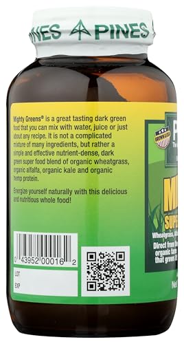 Pines Organic Mighty Greens Superfood Blend, 8 Ounce Pines buy supplements canada
