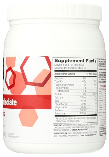 365 by Whole Foods Market, Chocolate Whey Protein Isolate, 16.9 Ounce 365 by Whole Foods Market buy supplements canada