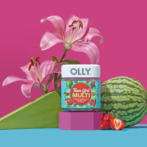 OLLY Teen Girl Multi Gummy, Healthy Skin and Immune Support, 15 Essential Vitamins, Biotin, Zinc, Calcium, Chewable Multivitamin OLLY buy supplements canada