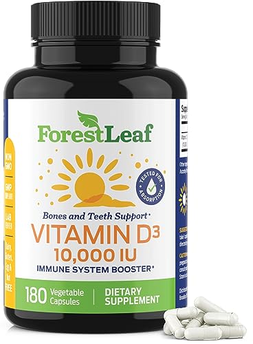 ForestLeaf - Vitamin D3 IU Weekly Supplement (Unflavored -10000-180 Count) ForestLeaf buy supplements canada