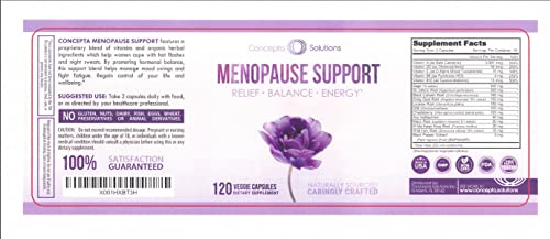 Concepta Solutions Menopause Support - Menopause Relief and Weight Management Support - for Hot Flashes, Night Sweats Relief and Energy - 120 Capsules - Made in USA Concepta Solutions buy supplements canada