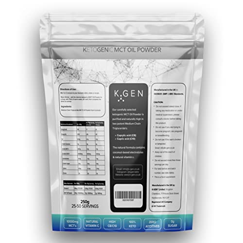 Keto MCT Oil Powder Pure Coconut MCT Keto Coffee Creamer | Premium Quality C8 Easily Absorbed & Digested K GEN ketogenic enhancement buy supplements canada
