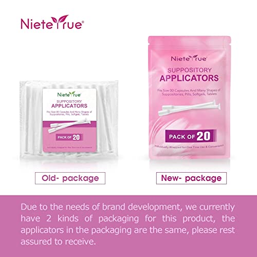 Nieteyrue 20-Packs Suppository Applicators for Women, Disposable, Individually Wrapped Nieteyrue buy supplements canada