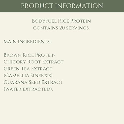 Complementary Supplements | BodyFuel Brown Rice Protein Powder Plus Chicory, Green Tea Complementary Supplements buy supplements canada