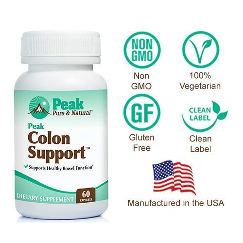 Peak Pure & Natural Colon Support - Colon Cleanse and Detox Supplement for Digestive Health - Gut Health Support with Inulin and Senna Leaf Extracts - with Fiber, Prebiotics, and Probiotics - 1 Pack Peak Pure & Natural buy supplements canada