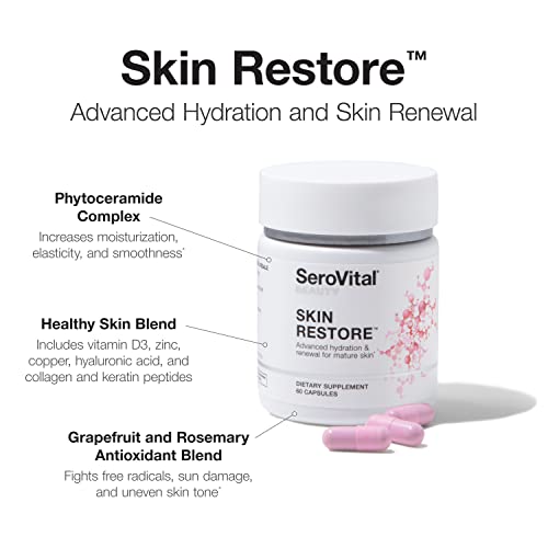 SeroVital Skin Restore, Healthy Skin Supplement with Ceramides and Hyaluronic Acid Serovital buy supplements canada