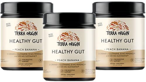 TERRA ORIGIN Healthy Gut Peach Banana | 3-Pack, 90 Servings (Three 30-Serving tubs) TERRA ORIGIN buy supplements canada
