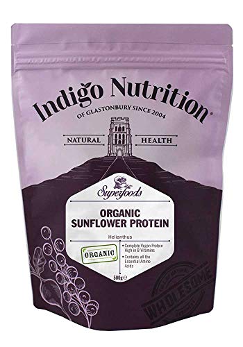 Indigo Herbs Organic Sunflower Seed Protein Powder 500g | Plant Based Protein | Vegan Indigo Herbs buy supplements canada