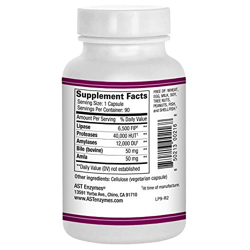 AST Enzymes Lipase-HP Plus – 90 Vegetarian Capsules - Fat Digestion Support – Keto Diet AST Enzymes buy supplements canada