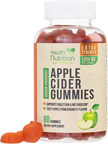 Vegan Apple Cider Vinegar Gummies | Max Strength 1000mg | ACV Supplement Gummy for Adults Health Nutrition Naturals buy supplements canada