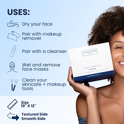 Clean Skin Club Clean Towels XL, Dermatologist Approved, 100% USDA CLEAN SKIN CLUB buy supplements canada