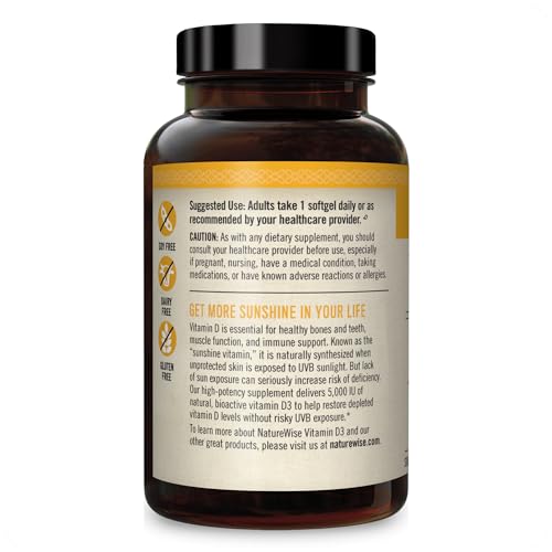 NatureWise Vitamin D3 5000iu (125 mcg) Healthy Muscle Function, and Immune Support NatureWise buy supplements canada