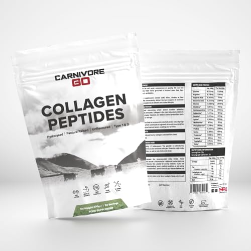 Carnivore Go Grass Fed Bovine Collagen Powder - 400g Hydrolysed Type 1 & 3 Carnivore Go buy supplements canada