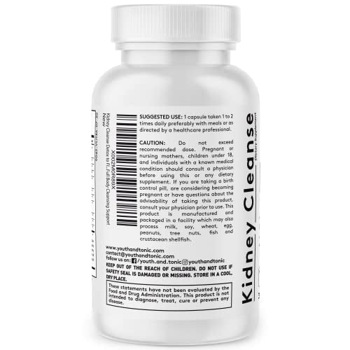 Youth & Tonic Kidney Cleanse Detox for Residual Metabolic Waste & Excess Body Water for Urinary Tract Youth & Tonic buy supplements canada
