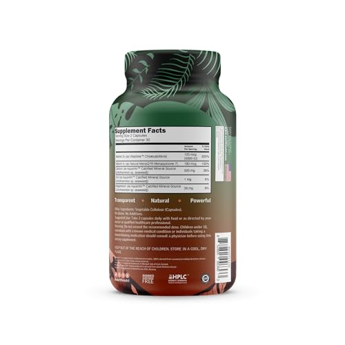 EarthNutri D3 + K2 Bone & Heart Health - 72 Trace Minerals, Vitamin D3 Vitashine, MENA EarthNutri buy supplements canada