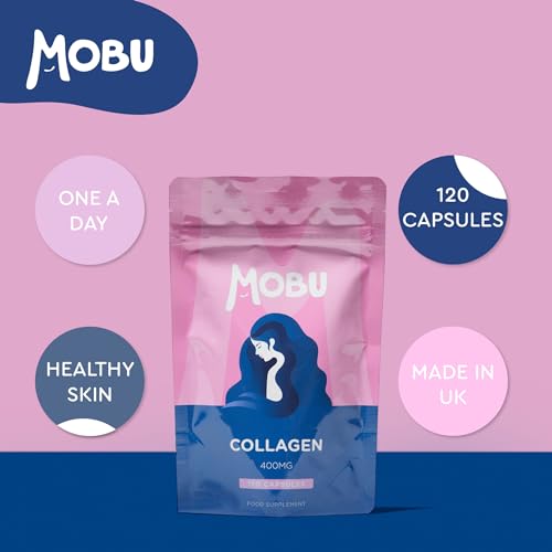 Hydrolysed Collagen 400mg 120 Capsules | Hair, Skin and Joint Health Supplement | Bovine Collagen for Women & Men MOBU buy supplements canada