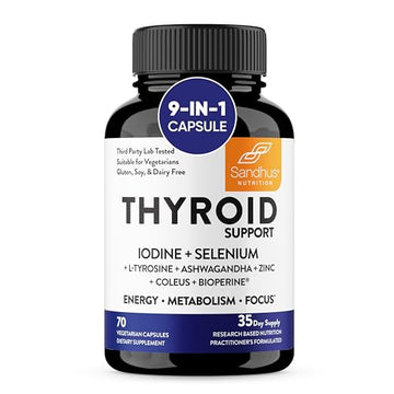 Sandhu's Thyroid Support Complex with Iodine Supplement|60 Capsules, 30 Days Supply Sandhu's buy supplements canada