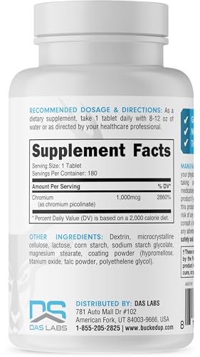 Bucked Up Chromium Picolinate 1000mcg Per Serving, Bucked Up Essentials (180 Servings Bucked Up buy supplements canada