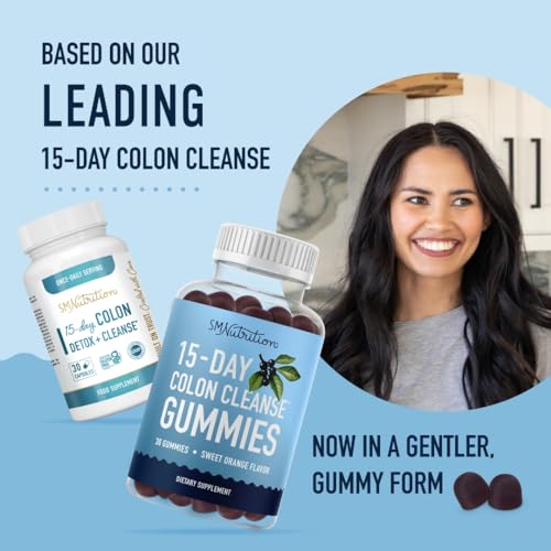 15 Day Colon Cleanse & Detox Gummies | Occasional Constipation & Bloating Relief SMNutrition buy supplements canada