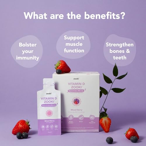 Zooki 3000iu Liposomal Vitamin D3 + K2 Liquid Sachets | 4X Higher Absorption Clinically Proven yourzooki buy supplements canada