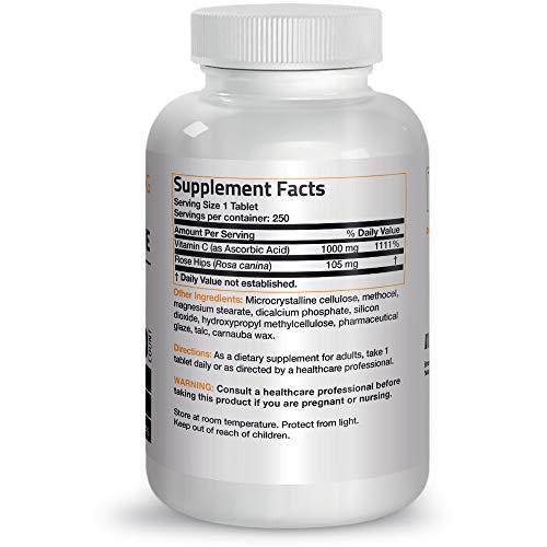 Bronson Vitamin C 1000 mg with Rose Hips Sustained Release, 250 Tablets Bronson buy supplements canada