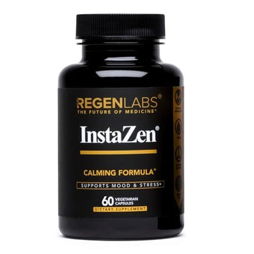 InstaZen Natural Stress Relief Supplement Mood Support | Doctor Formulated Herbal Calm Formula with DHHB, Safranal Extract, L-Theanine, Lemon Balm | Stress Support - 60 Capsules Regen Labs Regen Labs buy supplements canada