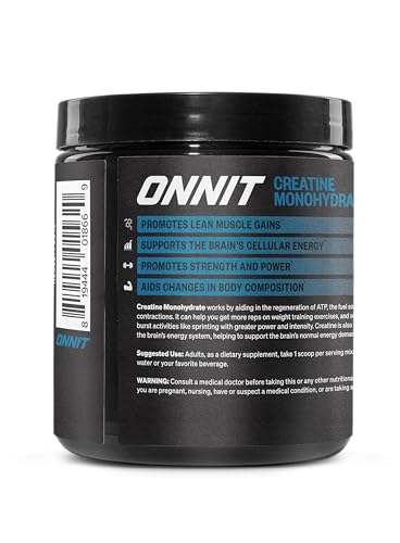 ONNIT Creatine Monohydrate Powder – Unflavored, 90-Serving Value Size – Supports Strength, Lean Muscle, and Brain Energy† – Keto Friendly, No Fillers, 90 Servings, 15.29 oz ONNIT buy supplements canada