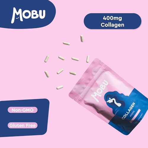 Hydrolysed Collagen 400mg 120 Capsules | Hair, Skin and Joint Health Supplement | Bovine Collagen for Women & Men MOBU buy supplements canada