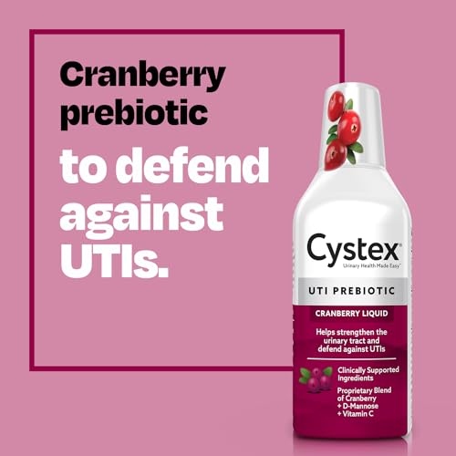 Cystex Urinary Tract Infection Support & Prevention - Cranberry Prebiotic Supplement with D-Mannose & Vitamin C for UTI Protection & Urinary Health Maintenance - 7.6 fl oz (Pack of 2) Cystex buy supplements canada