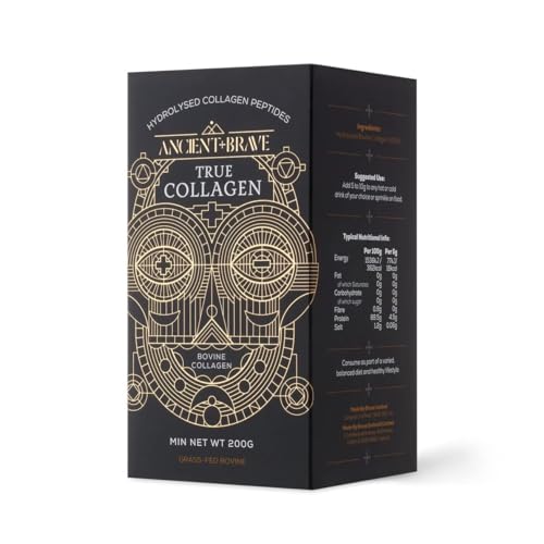 Ancient + Brave True Collagen 200g - Grass-Fed Bovine Collagen Powder - 100% Hydrolysed Collagen Peptides Ancient + Brave buy supplements canada