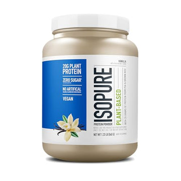 Isopure Vanilla Vegan Protein Powder, with Monk Fruit Sweetener & Amino Acids, Post Work Isopure buy supplements canada