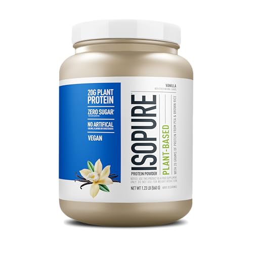 Isopure Vanilla Vegan Protein Powder, with Monk Fruit Sweetener & Amino Acids, Post Work Isopure buy supplements canada