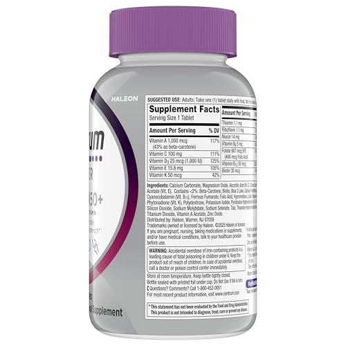 Centrum Silver Women's Multivitamin for Women 50 Plus, Multivitamin/Multimineral Supplement with Vitamin D3, B Vitamins, Non-GMO Ingredients Centrum buy supplements canada