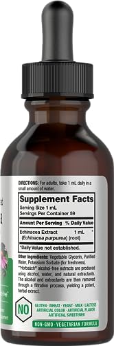 Echinacea Drops Liquid Extract | 2 fl oz | Super Concentrated Tincture | Alcohol Free Horbäach buy supplements canada