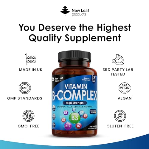 Vitamin B Complex - 365 Small Tablets (One Year Supply) High Strength All 8 B Vitamins NEW LEAF PRODUCTS buy supplements canada