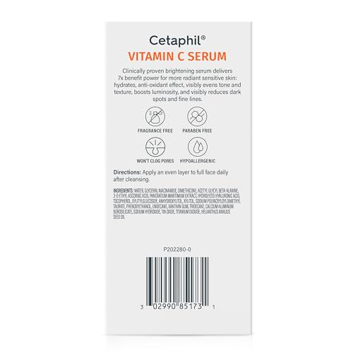 Cetaphil Vitamin C Serum, Visibly Reduces Look of Dark Spots and Hyperpigmentation, Formulated with Niacinamide Cetaphil buy supplements canada