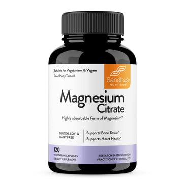 Sandhu's Magnesium Citrate Highly Absorbable Gluten, Soy Diary Free No Fillers Sandhu's buy supplements canada