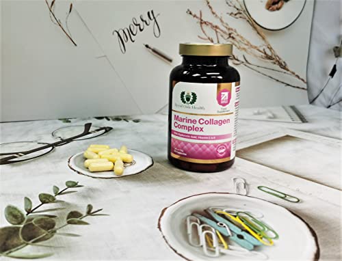Marine Collagen Complex – 120 Hydrolyzed Fish Collagen Capsules – Enriched with Vitamin C Royal Oak Health buy supplements canada