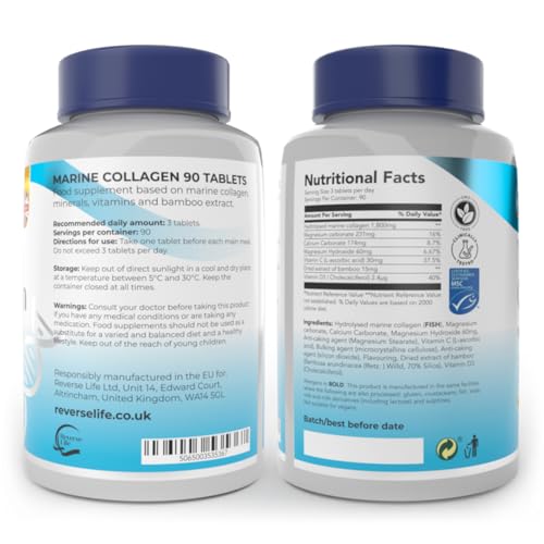Reverse Life Powerful Marine Collagen Tablets 1800mg with Vitamin C & Vitamin D3 + Magnesium Reverse Life buy supplements canada