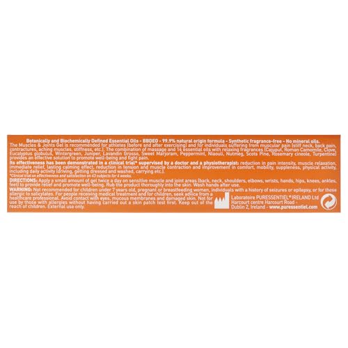 Puressentiel Muscles and Joints Gel - Soothing Gel for Muscle Relief and Knee Relief - Cooling Gel for Foot Relief - Back Gel - 2.02 oz Puressentiel buy supplements canada