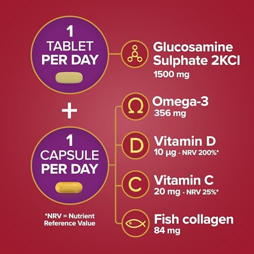Seven Seas JointCare Max, With High-Strength Glucosamine plus Omega-3, Collagen Seven Seas buy supplements canada
