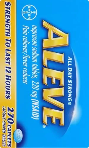 Aleve Caplets, Naproxen Sodium 220 mg (NSAID), Pain Reliever/Fever Reducer, #1 Orthopedic Surgeon Recommended, 270 Count Aleve buy supplements canada