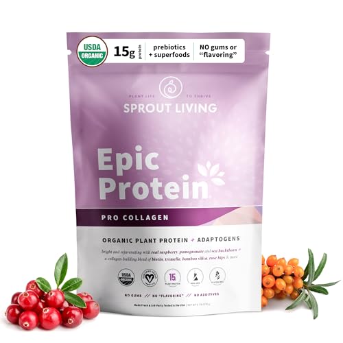 Sprout Living Epic Protein, Plant Based Protein & Superfoods Powder, Pro Collagen, Sprout Living buy supplements canada