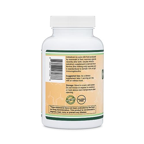 Colostrum Supplement 120 Capsules, 1,000mg per Serving (Bovine Colostrum Powder Double Wood Supplements buy supplements canada