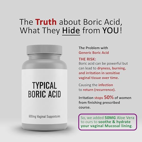 cosynee Boric Acid Capsules for Women with Aloe Vera – 60 Capsules, 650mg Each – Feminine Hygiene Support cosynee buy supplements canada