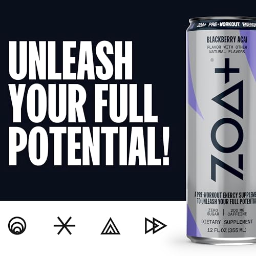 ZOA+ Pre-Workout Sugar Free Energy Drink, Orange Grapefruit - NSF Certified for Sport ZOA buy supplements canada